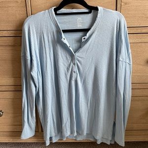Aerie Ribbed Henley T-shirt